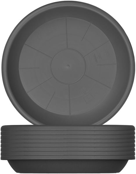BigDean 9x Blumentopf Untersetzer Ø 29 cm Farbe Anthrazit Kunststoff Blumenuntersetzer Blumentopfuntersetzer passend zu Ø 30 cm Blumentöpfen