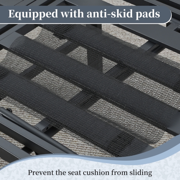 Merax Gartenmöbel-Set mit verstellbarer Kippfunktion, umbaubar 2 Relaxbetten, Stahl / Polyester grau Bild 6