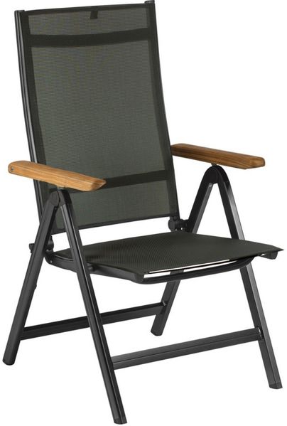 Kettler Granada Multipositionssessel Klappsessel Teak Armlehne anthrazit