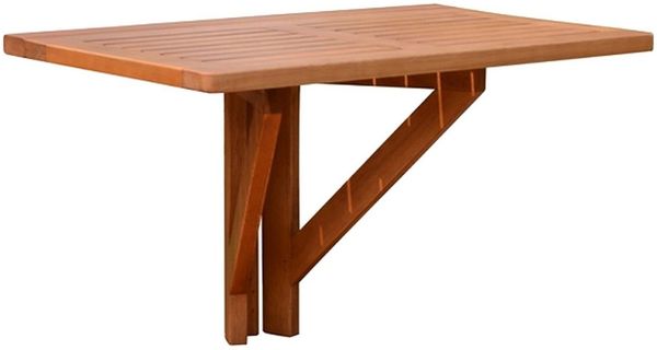 Spetebo Balkonhängetisch Eukalyptus Holz Balkon Hängetisch 60x40cm