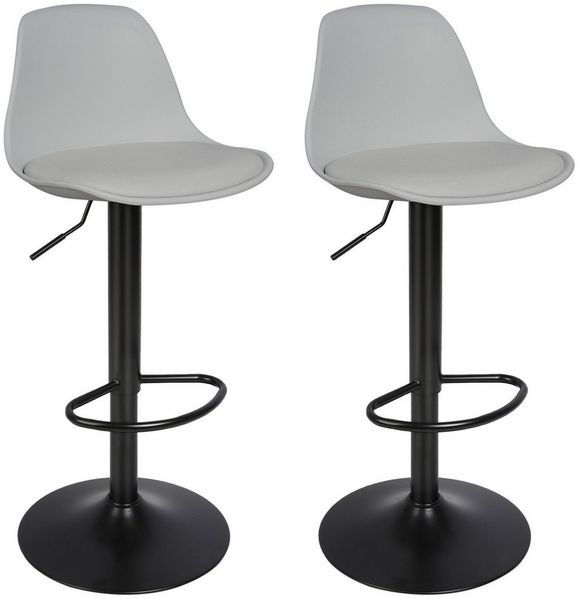 JEOBEST Barhocker Barstühle Bar Stool Küchenstühle Tresenstuhl mit Rückenlehne (Set, 2 St), Kunstleder Barstuhl mit Lehne Küchen, Höhenverstellbar