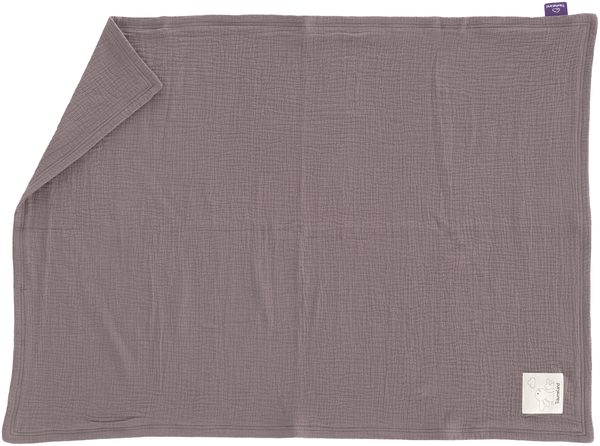 Babydecke aus Musselin schokopflaume, Größe 75 x 100 cm