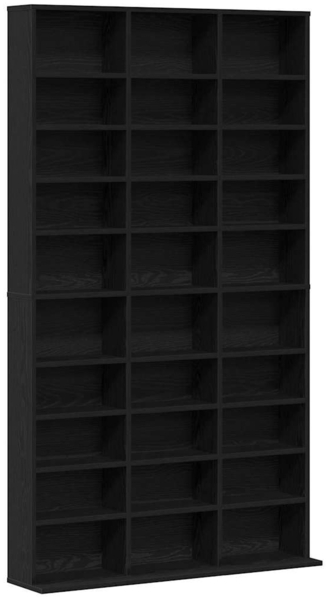 vidaXL CD-Schrank mit Regal Schwarz Eichen-Optik 101 x 23 x 177,5 cm 3329339