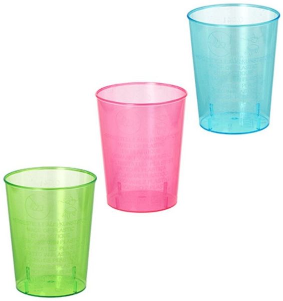 Starpak Becher 40 Gläser für Schnaps, PS 4 cl Ø 4,2 cm · 5,2 cm farbig sortiert