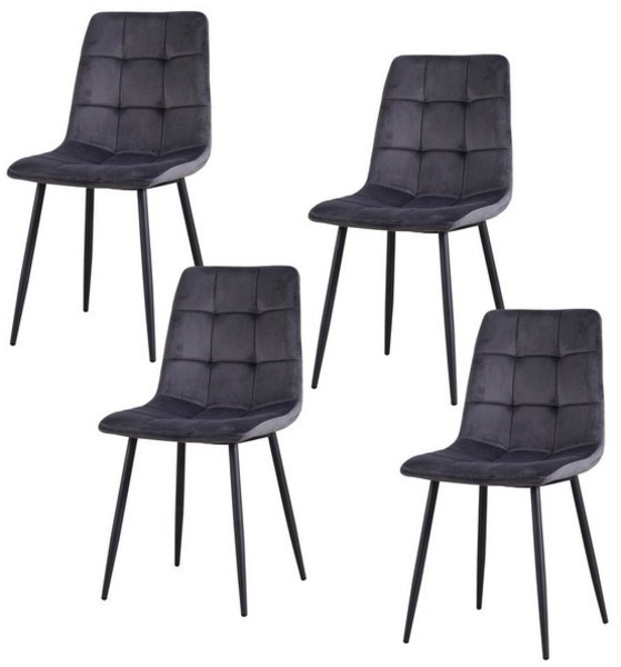 HTI-Living Esszimmerstuhl Stuhl Mesa Velvet 4er-Set (Set, 4 St), Esszimmerstuhl Samt Bild 2