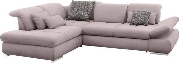 set one by Musterring Ecksofa SO 4100 mit komfortablen Federkern und Kopfteilverstellung, wahlweise mit Bettfunktion und Sitztiefenverstellung, L-Form