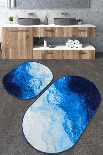 Badematten-Set (2 Stück), 'Oseyan', Mehrfarbig
