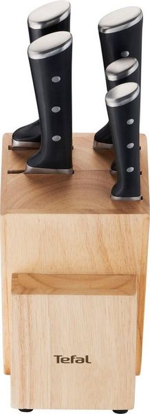 Tefal 'Ice Force' Messerblock mit 5 Messern, Holz natur