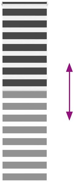 vidaXL Doppelrollo Schwarz 60x230 cm Stoffbreite 55,9 cm Polyester 4014279 Bild 5