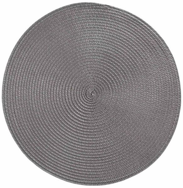 HAC24 Platzset 4er Set Platzmatte Abwaschbar Tischset Platzdeckchen Tisch Untersetzer, (Set, 4-St), Rund, Ø 38 cm, Bast-Optik