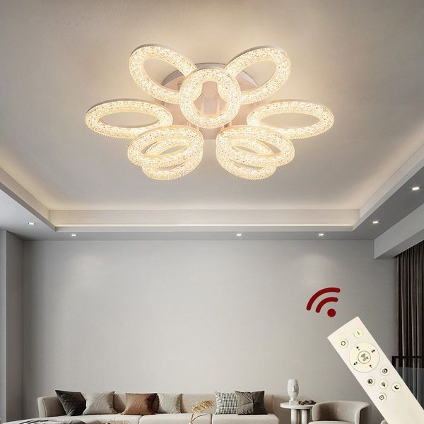 Eurohandisplay LED Deckenleuchte LED Deckenlampe Fernbedienung Lichtfarbe/Helligkeit einstellbar, LED fest integriert, Warmweiß mit Kaltweiß einstellbar, Lichtfarbe und Helligkeit einstellbar mit Fernbedienung