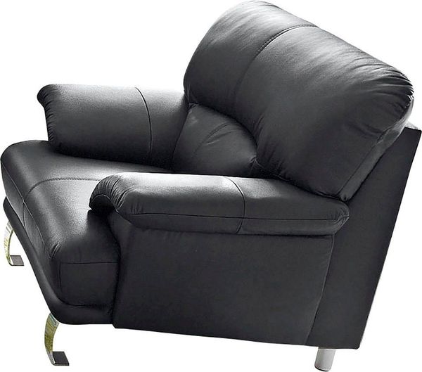 TRENDMANUFAKTUR Sessel Cecilia, Loungesessel im italienischen Design, hoher Sitzkomfort, bequeme Armlehnen und Rückenverarbeitung, attraktiver Metallfuß