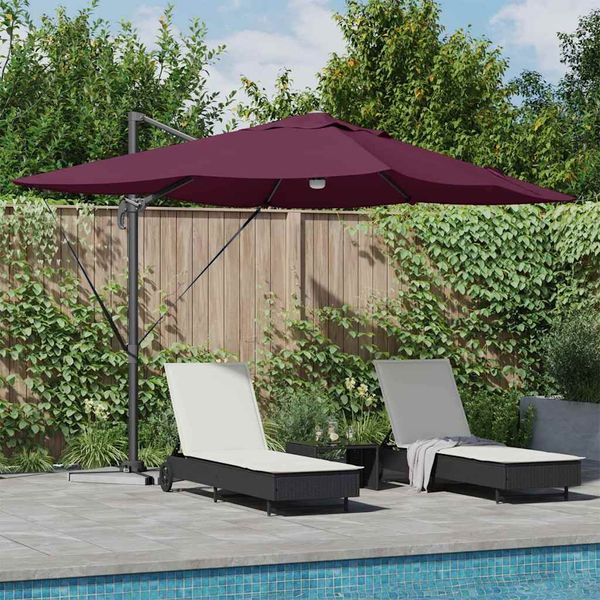 vidaXL Sonnenschirm Bordeauxrot 351 x 250 x 253 cm 42003365