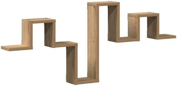 vidaXL Wandregal Wandmontiert Artisan-Eiche 104,5 x 43 x 10 cm 869115 Bild 2