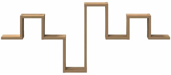 vidaXL Wandregal Wandmontiert Artisan-Eiche 104,5 x 43 x 10 cm 869115 Bild 6