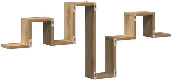 vidaXL Wandregal Wandmontiert Artisan-Eiche 104,5 x 43 x 10 cm 869115 Bild 5