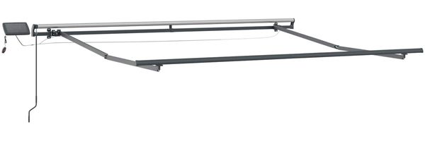 Einziehbare Markise, Sonnenmarkise Mehrfarbig 350 x 250 cm Stoff Bild 5
