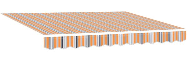 Einziehbare Markise, Sonnenmarkise Mehrfarbig 350 x 250 cm Stoff Bild 2