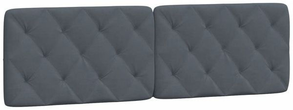 vidaXL Bett Kopfteilkissen Dunkelgrau 100 cm Samt (1-tlg)