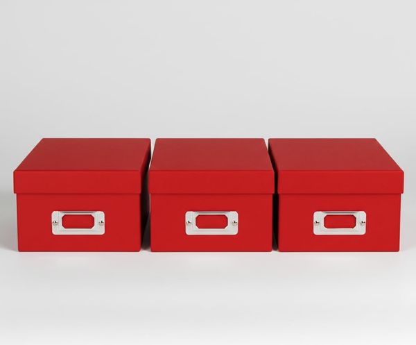 walther design Aufbewahrungsbox rot, 3er Pack Fun, 3 Boxen FB-115-R3