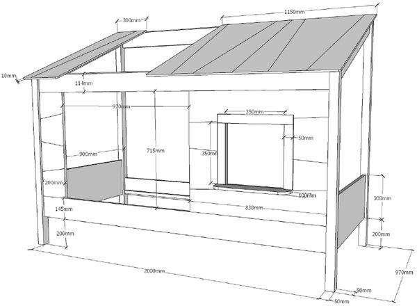Vipack 'Baumhaus' Kinderbett 90x200 cm, Weiß Bild 6