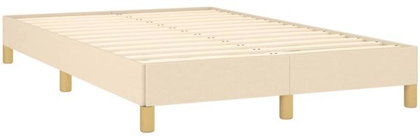 vidaXL Boxspringbett mit Matratze Creme 120x190 cm Stoff 3269805 Bild 4