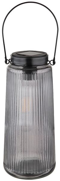 LED Solarleuchte, Laterne, Glas klar, H 25 cm Bild 6