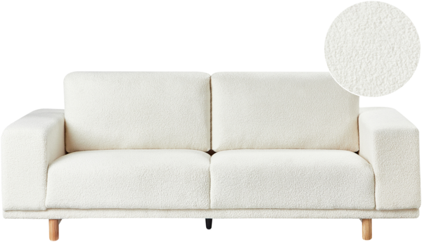 3-Sitzer Sofa Bouclé cremeweiß NIVALA