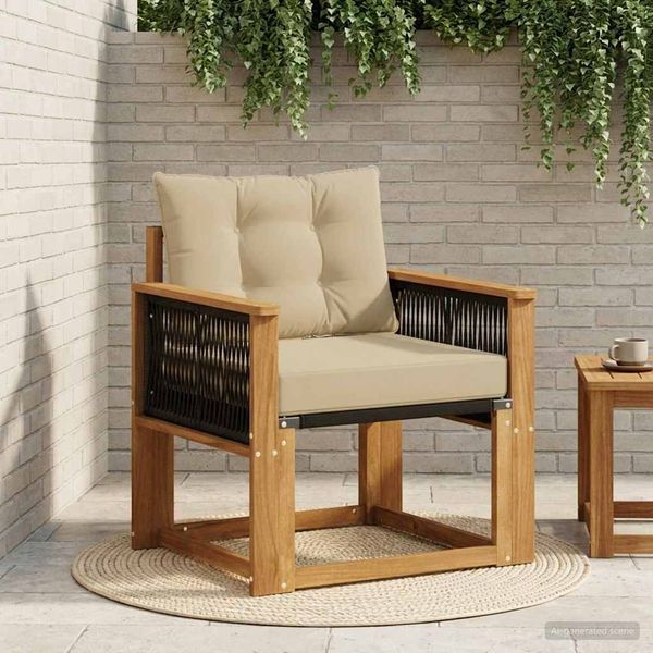 vidaXL Outdoor Mittelsofa Massivholz Akazie Natur 3438869