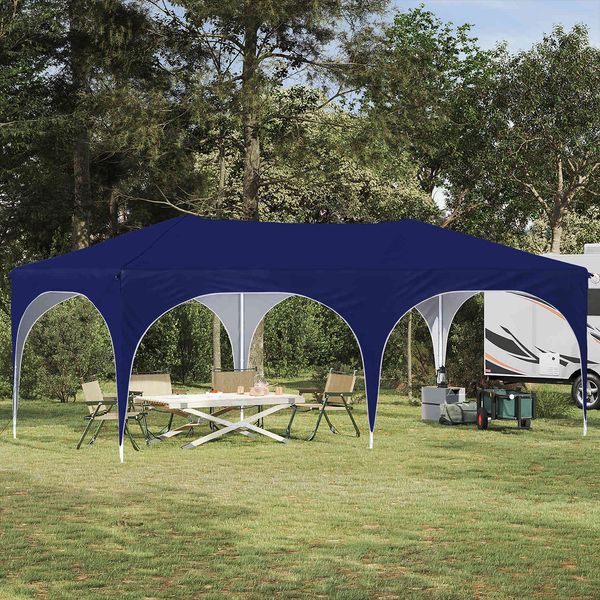 vidaXL Pop-up Partyzelt 575 x 288 x 245 cm Blau Oxford-Stoff 42019879
