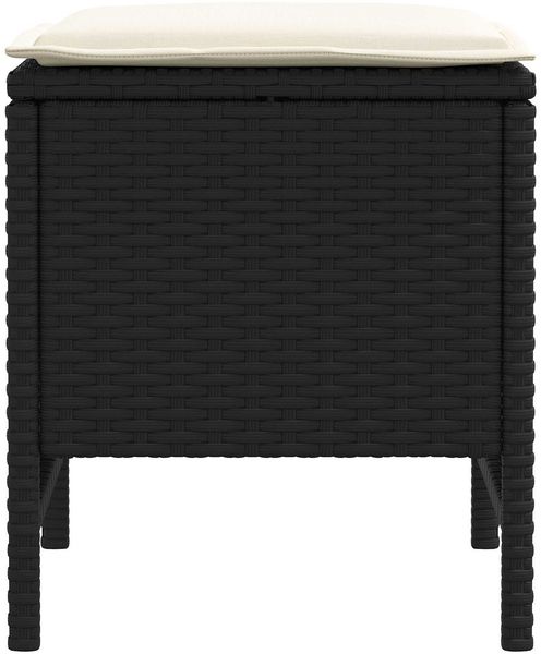 vidaXL Garten-Fußhocker 2 Stück Schwarz und Creme 38 x 38 x 45 cm 42025384 Bild 5