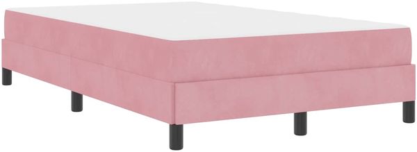 vidaXL Boxspringbett mit Matratze Rosa 120 x 220 cm Stoff 3398790