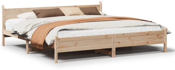 vidaXL Massivholzbett ohne Matratze 180x200 Kiefernholz 855582