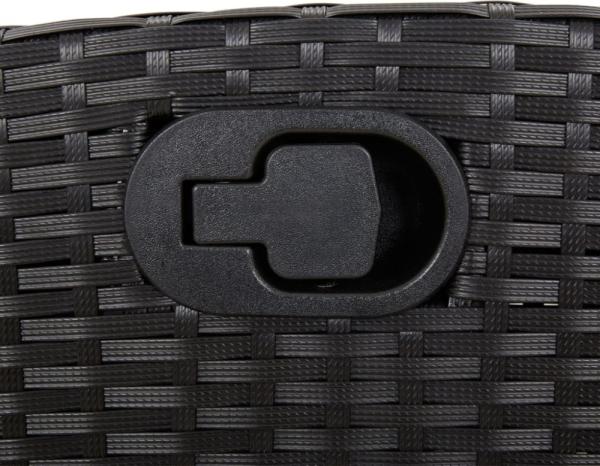 vidaXL Gartensessel mit Fußteil 2 Stk. Verstellbar Schwarz Poly Rattan 365240 Bild 11