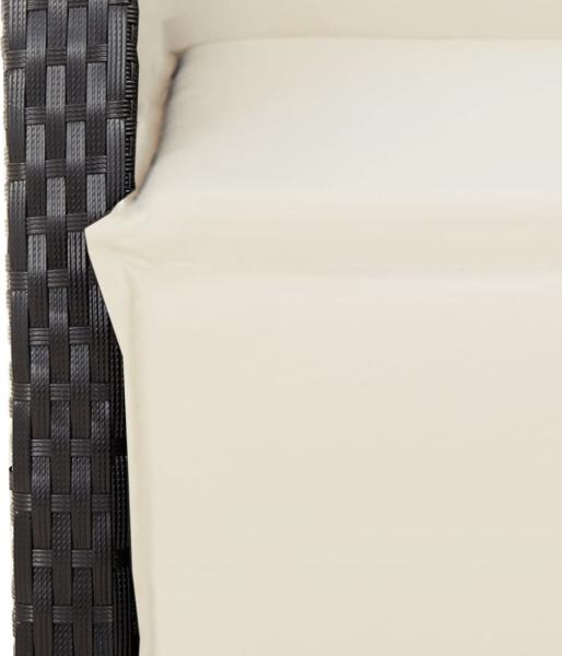 vidaXL Gartensessel mit Fußteil 2 Stk. Verstellbar Schwarz Poly Rattan 365240 Bild 3