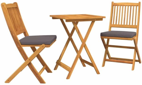 vidaXL Garten Bistro Set 3 pcs Braun Massivholz Akazie 42000952