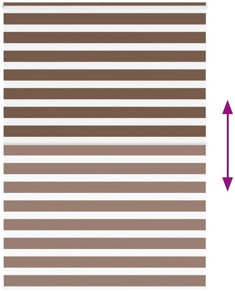 vidaXL Doppelrollo Braun 155x200 cm Stoffbreite 150,9 cm Polyester 4014376 Bild 5