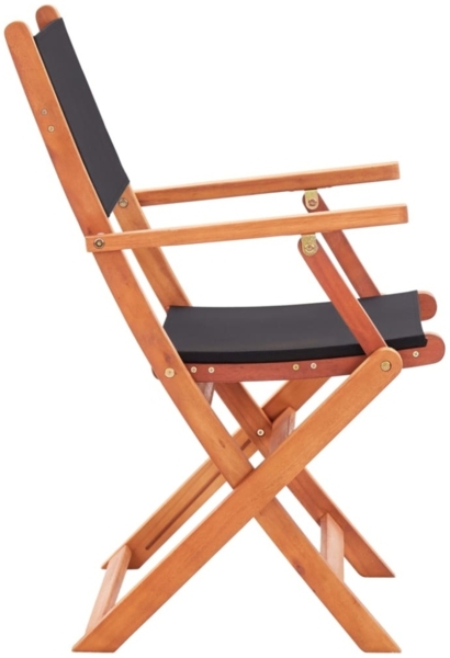 vidaXL Gartenstühle 2 Stk. Klappbar Massivholz Eukalyptus & Textilene 48692 Bild 4