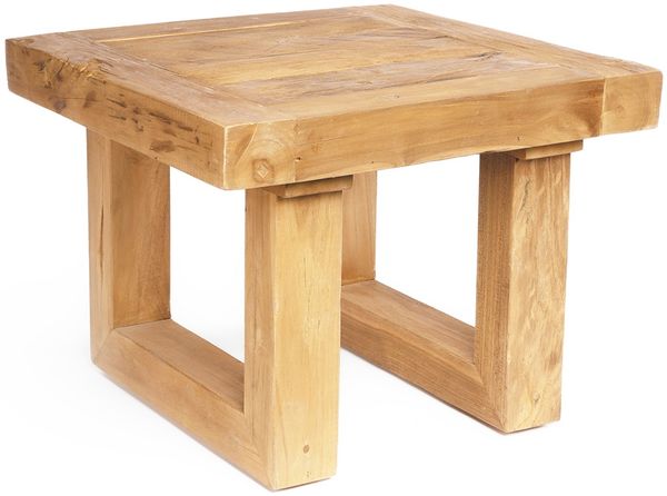 Der Beistelltisch Aus Recyceltem Teakholz - Natur
