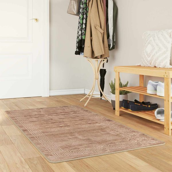 vidaXL Teppichläufer MARSA Weiß 80 x 100 cm Polyester und PVC 42023308