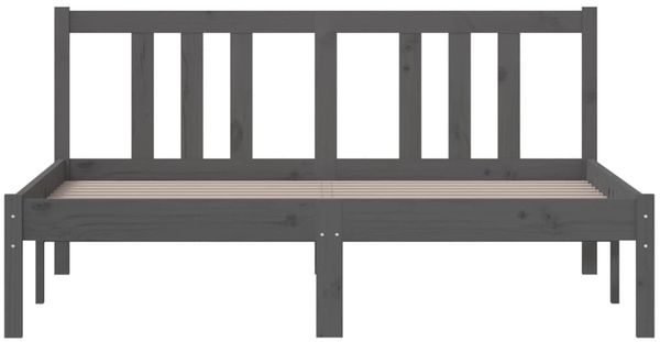 Massivholzbett Grau 135x190 cm 4FT6 Double [814861] Bild 4