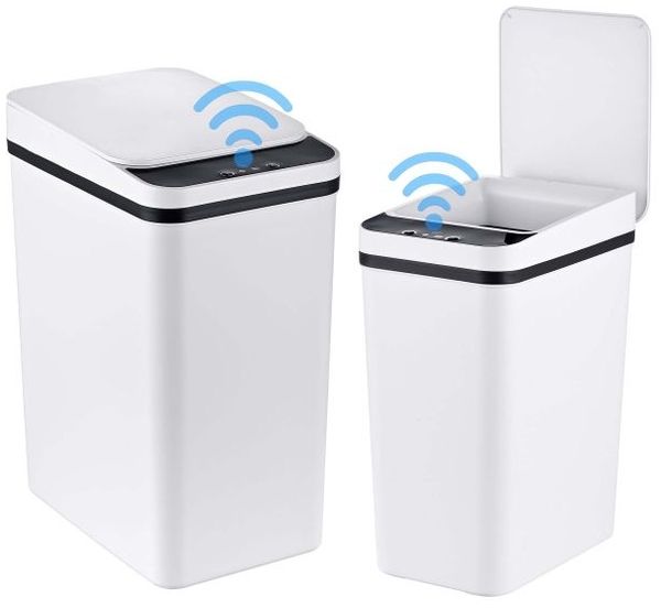Relaxdays Mülleimer 9L & 15L mit Sensor 2er-Set