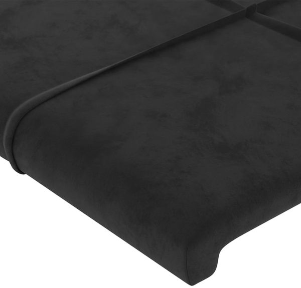 vidaXL Bettgestell mit Kopfteil Schwarz 90x190 cm Samt 3125729 Bild 10