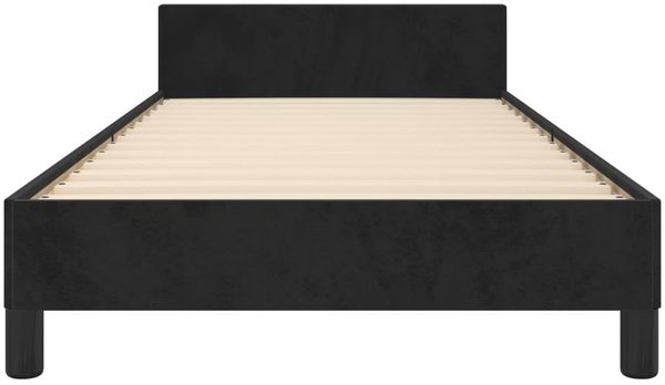 vidaXL Bettgestell mit Kopfteil Schwarz 90x190 cm Samt 3125729 Bild 6