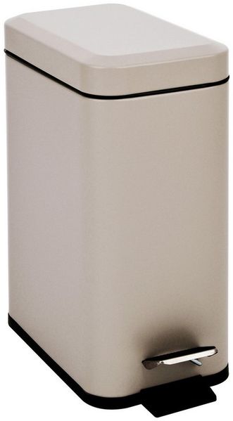 SVITA Mülleimer STM5, Kosmetikeimer, Softclose, 5L, Stahl pulverbeschichtet, Taupe