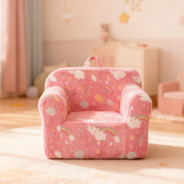 Sessel 1-Sitzer für Kleinkinder, Rose, mit Tragegriff und abnehmbarem Bezug，64*49*49 cm