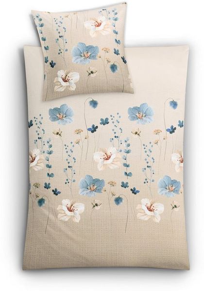 Kleine Wolke Bettwäsche Malva, Mako-Satin, 2 teilig, mit floralem Druck