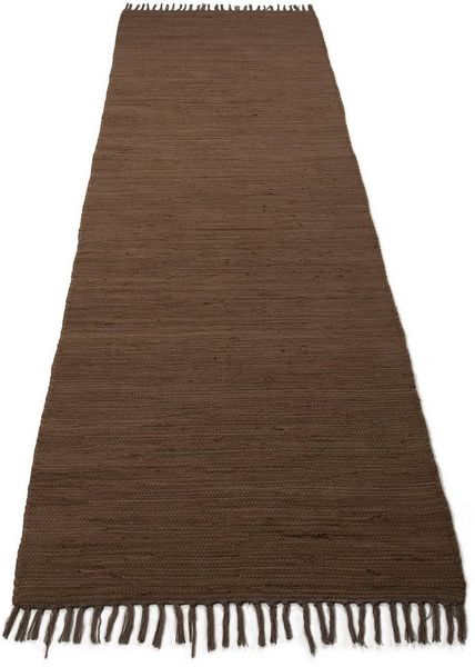 carpetfine Teppich Kelim Chindi uni, auch als Läufer, rechteckig, Höhe: 5 mm, Wendeteppich, reine Baumwolle, handgewebt, Uni-Farben, mit Fransen