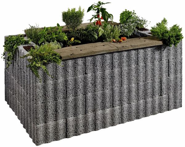 Kann Hochbeet-Set Wellino 170 x 110 x 80 cm grau