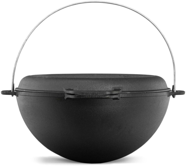 Ø36 Uchag 2mm stahl Utschak mit Abzugsrohr Utschag Campingofen 10L Gusseisen Kazan mit Gusseisen Deckel-Bratpfanne Kasan Feuerstelle Feldküche Bild 7